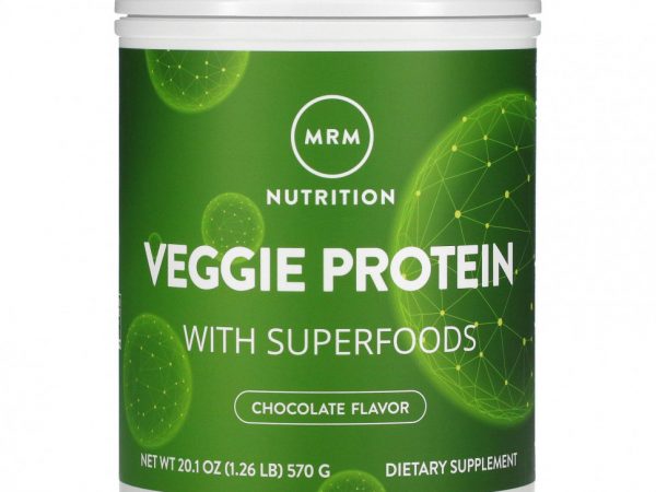 MRM, растительный протеин с суперфудами, со вкусом шоколада, 570 г (1,26 фунта)