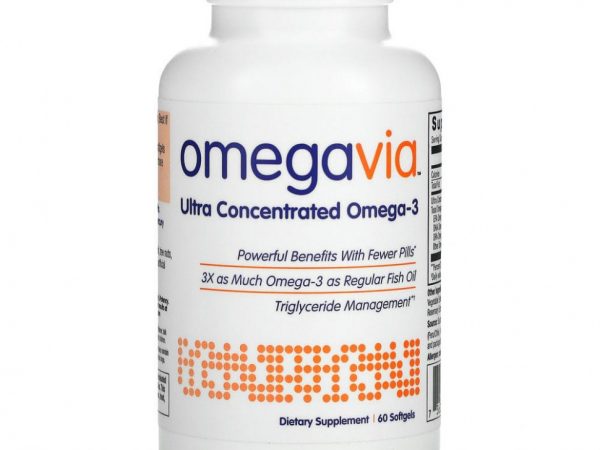 OmegaVia, ультраконцентрат омега-3, 60 мягких таблеток