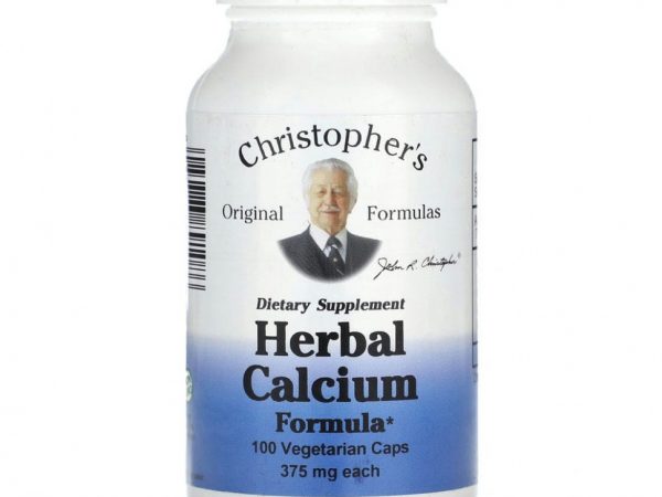 Christopher's Original Formulas, Травяная формула с кальцием, 400 мг, 100 вегетарианских капсул