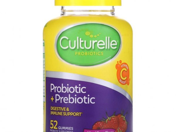 Culturelle, Жевательные мармеладки с пробиотиками, ягодное ассорти, 3 млрд КОЕ, 52 жевательные таблетки