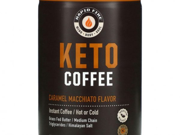 RAPIDFIRE, Keto Coffee, макиато с карамелью, 225 г (7,93 унции)