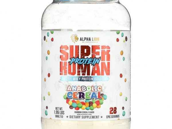 ALPHA LION, SuperHuman Protein, анаболические хлопья, радужные хлопья, 886,2 г (1,95 фунта)