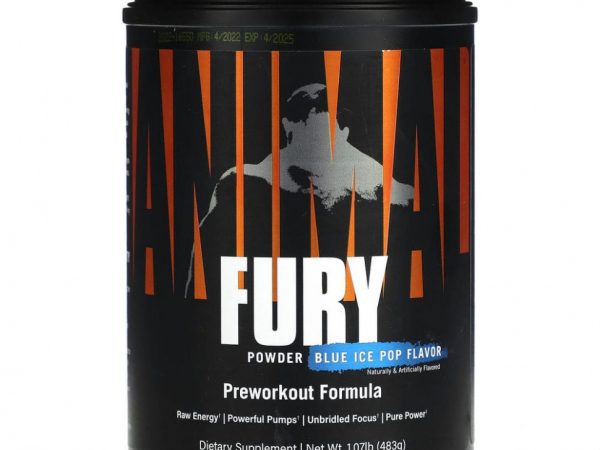 Animal, Fury Powder, Blue Ice Pop, 483 г (1,07 фунта)
