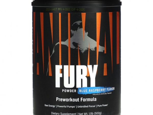 Animal, Порошок Fury, голубая малина, 502 г (1,1 фунта)