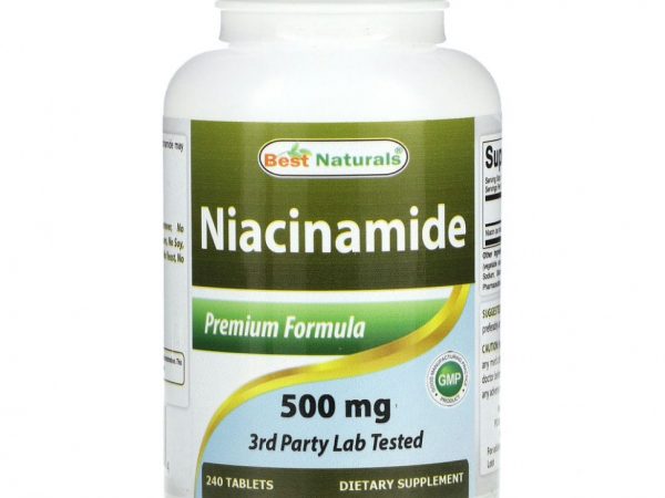 Best Naturals, Ниацинамид, 500 мг, 240 таблеток