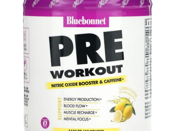Bluebonnet Nutrition, Перед тренировкой, лимон, 300 г (0,66 фунта)