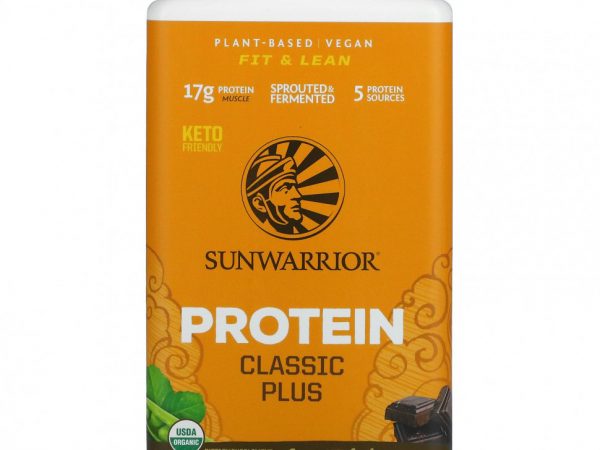 Sunwarrior, Protein Classic Plus, шоколад, 750 г (1,65 фунта)