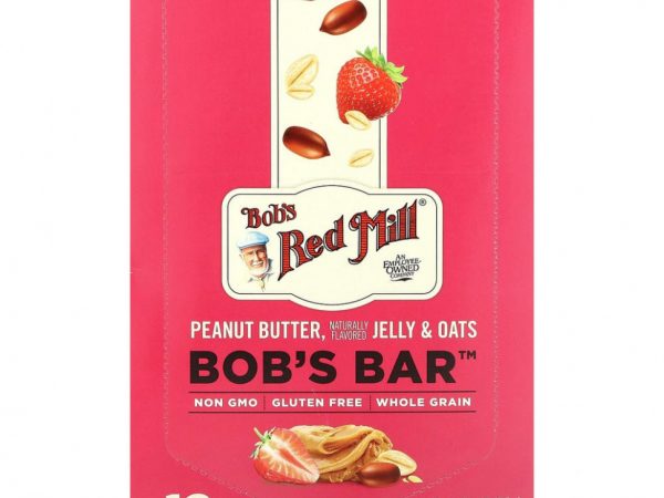 Bob's Red Mill, Bob's Better Bar, Peanut Butter Jelly & Oats, 12 Bars, 1.76 oz (50 g) Each