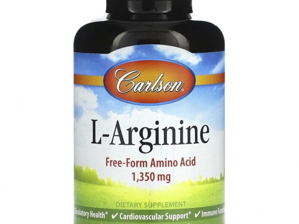 Carlson, L-аргинин, 675 мг, 180 капсул