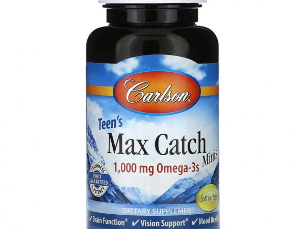 Carlson, Teen's Max Catch Minis, 500 мг, 60 мягких таблеток