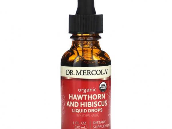 Dr. Mercola, Органические жидкие капли боярышника и гибискуса, 30 мл (1 жидк. Унция)