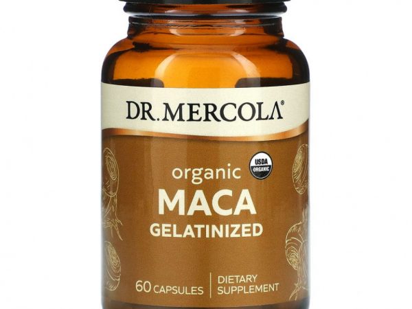 Dr. Mercola, Желатинизированная органическая мака, 60 капсул