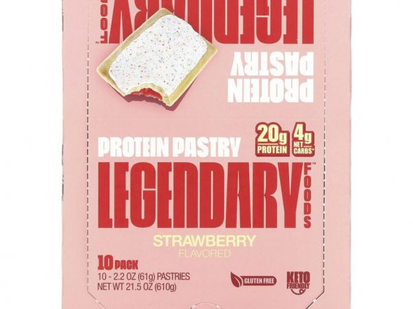 Legendary Foods, Protein Pastry, клубника, 10 пакетиков, 61 г (2,2 унции)