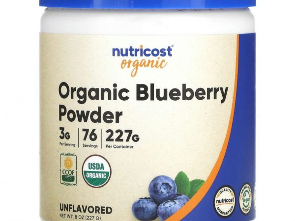 Nutricost, Органический порошок из голубики, без добавок, 227 г (8 унций)