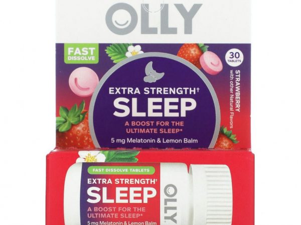 OLLY, Extra Strength Sleep, клубника, 30 таблеток