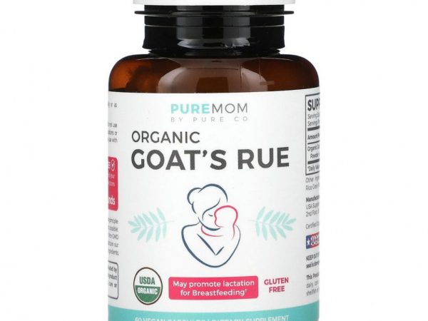 Pure Co., Pure Mom, органическая козья рута, 60 веганских капсул