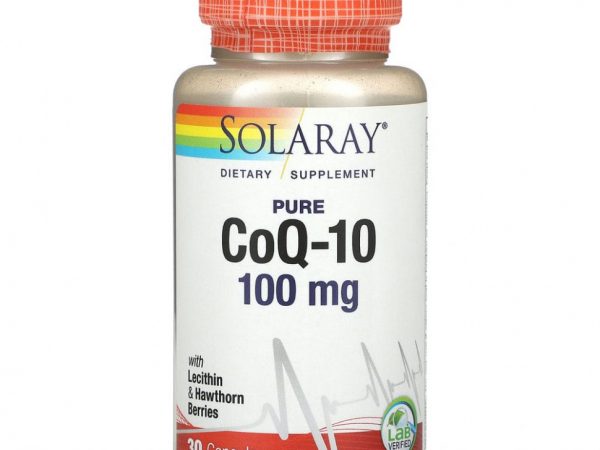 Solaray, Чистый коэнзим Q10, 100 мг, 30 капсул