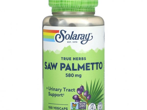 Solaray, True Herbs, сереноа, 580 мг, 100 вегетарианских капсул