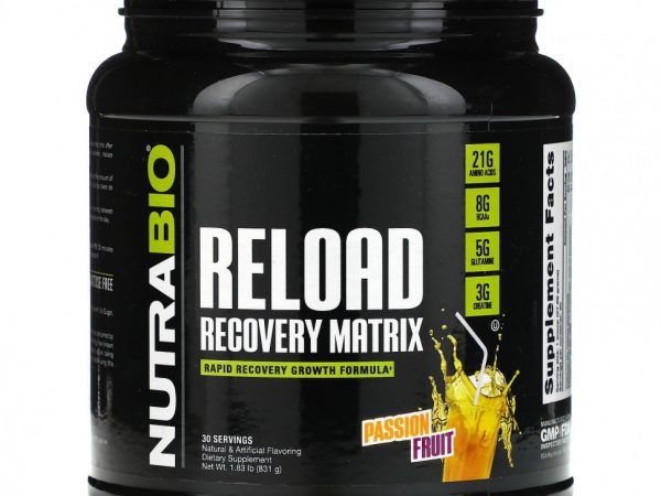 NutraBio Labs, Reload Recovery Matrix, маракуйя, 1,83 фунта (831 г)