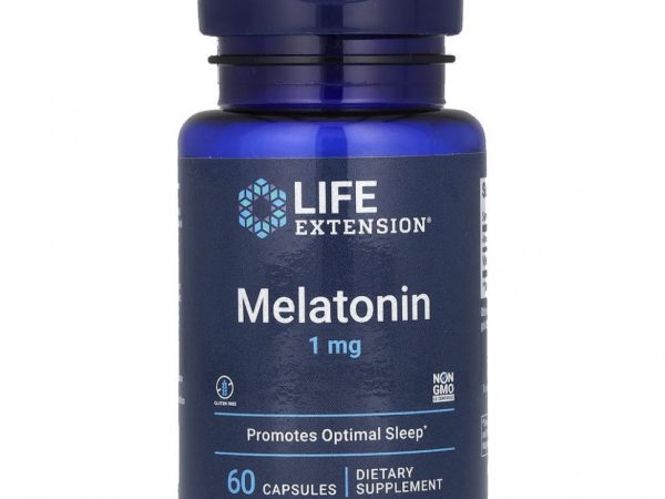 Life Extension, мелатонин, 1 мг, 60 капсул
