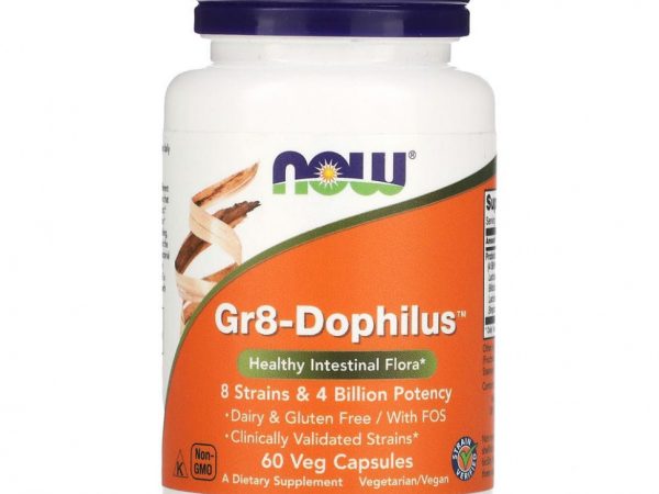 NOW Foods, Gr8-Dophilus, 60 растительных капсул