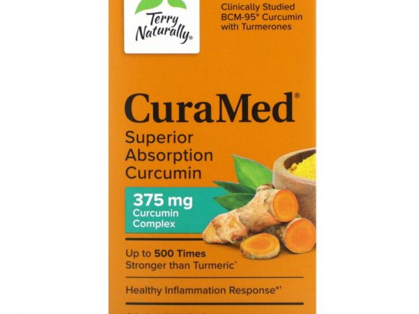 Terry Naturally, Terry Naturally, CuraMed, 375 мг, 60 желатиновых капсулы