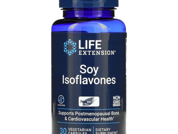 Life Extension, Соевые изофлавоны, суперусвояемость, 60 вегетарианских капсул