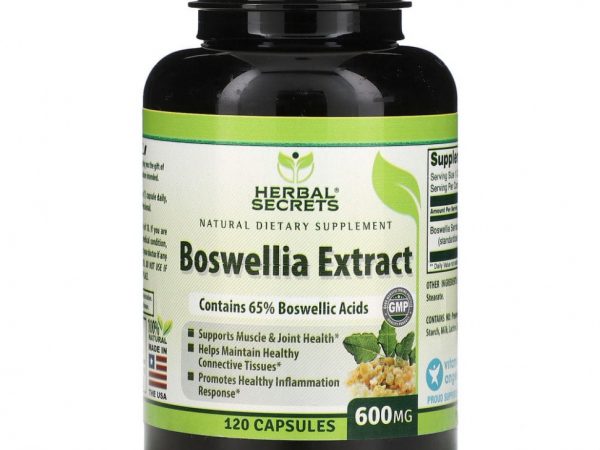 Herbal Secrets, Экстракт босвеллии, 600 мг, 120 капсул