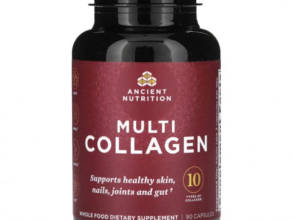 Dr. Axe / Ancient Nutrition, мультиколлагеновый комплекс, 90 капсул