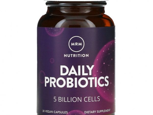 MRM, Nutrition, пробиотики для ежедневной поддержки, 5 млрд клеток, 30 растительных капсул