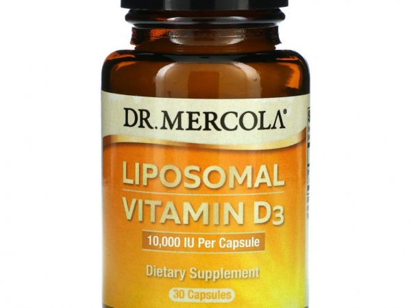 Dr. Mercola, Липосомальный витамин D3, 10 000 МЕ, 30 капсул