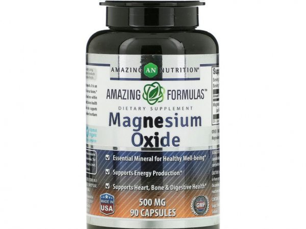 Amazing Nutrition, Оксид магния, 500 мг, 90 капсул