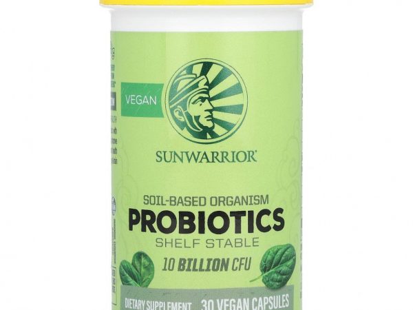 Sunwarrior, пробиотики, 30 вегетарианских капсул