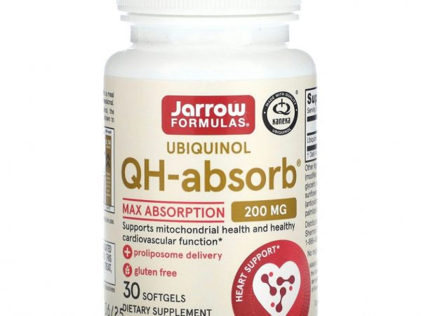 Jarrow Formulas, убихинол QH-Absorb, 200 мг, 30 мягких таблеток