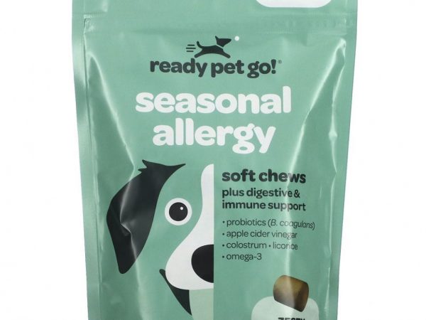 Ready Pet Go, Жевательные таблетки для борьбы с аллергией и иммунитетом, для собак, для всех возрастов, с сыром, 90 жевательных таблеток