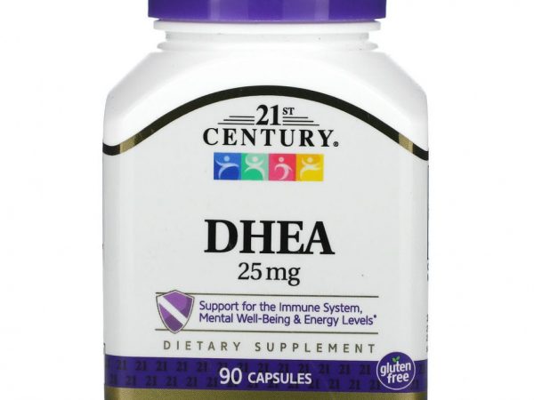 21st Century, DHEA, 25 мг, 90 капсул