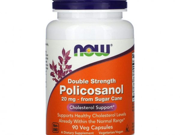 NOW Foods, поликозанол повышенной силы действия, 20 мг, 90 растительных капсул