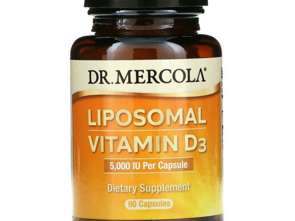 Dr. Mercola, липосомальный витамин D3, 5000 МЕ, 90 капсул