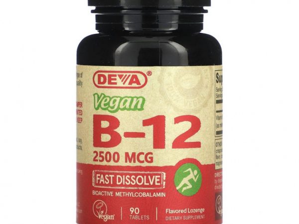 Deva, Vegan B12, 2500 мкг, 90 таблеток