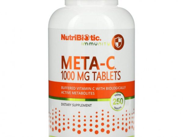 NutriBiotic, Immunity, Meta-C, 1000 мг, 250 таблеток растительного происхождения