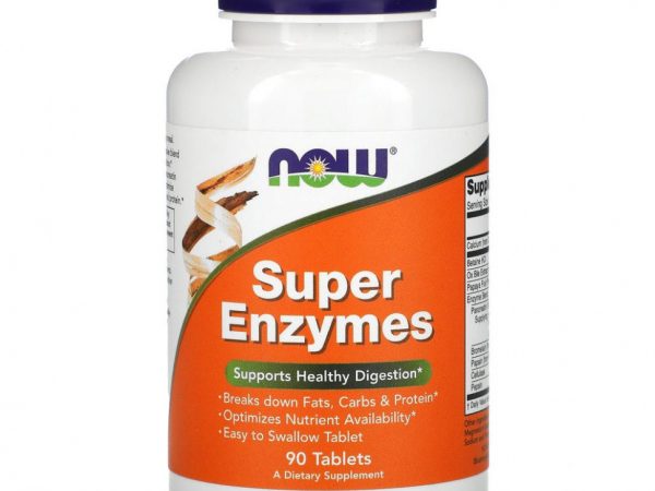 NOW Foods, суперферменты, 90 таблеток