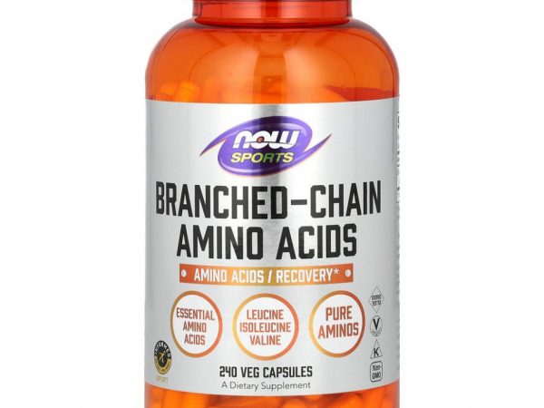 NOW Foods, Sports, аминокислоты с разветвленными цепями, 240 капсул