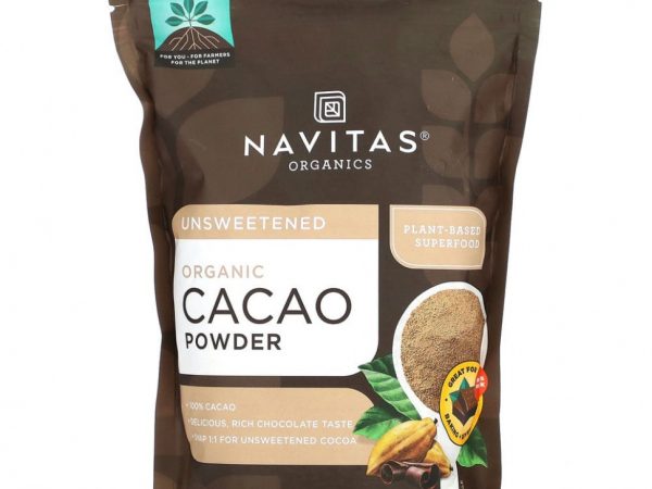 Navitas Organics, органический какао-порошок, 680 г (24 унции)
