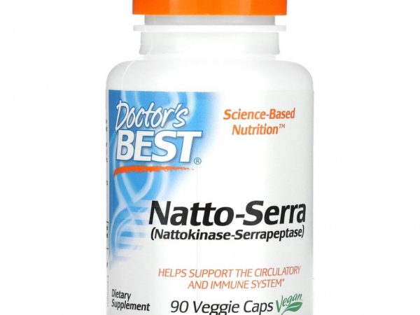 Doctor's Best, Натто-Серра, 90 вегетарианских капсул