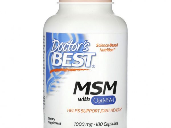 Doctor's Best, МСМ с OptiMSM, 1000 мг, 180 капсул