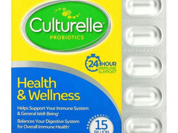 Culturelle, пробиотики, здоровье и хорошее самочувствие, 15 миллиардов КОЕ, 50 вегетарианских капсул для приема один раз в день