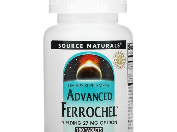 Source Naturals, Advanced Ferrochel, улучшенная формула, 180 таблеток