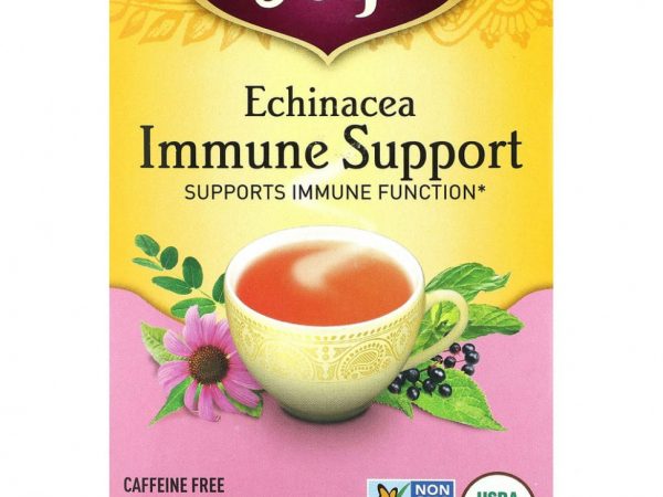 Yogi Tea, Immune Support с эхинацеей, без кофеина, 16 чайных пакетиков, 24 г (85 унций)