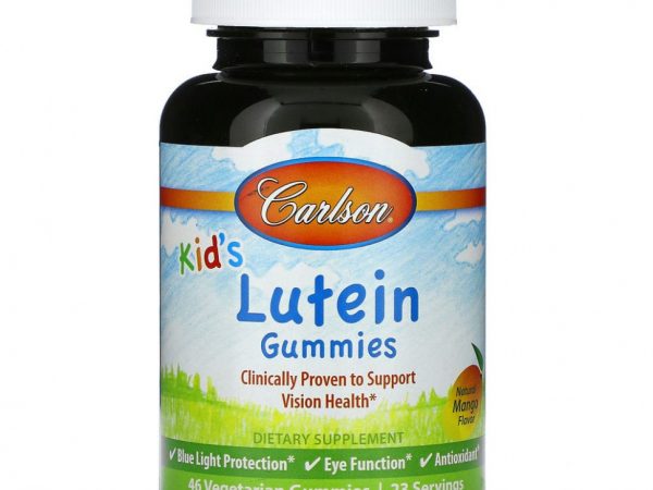 Carlson Labs, Kid's Lutein Gummies, натуральное манго, 46 вегетарианских жевательных таблеток