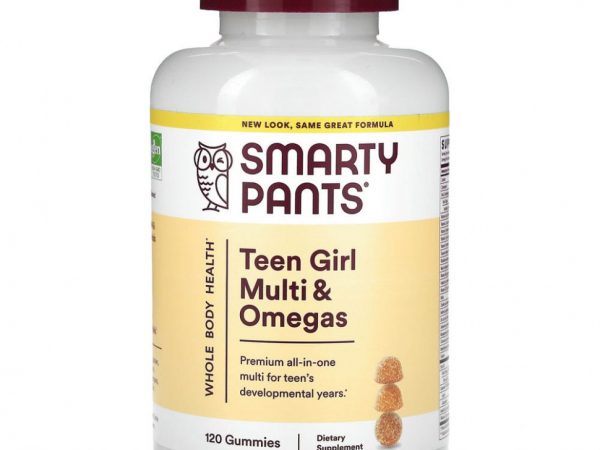 SmartyPants, мультивитамины для девочек-подростков, лимон, лайм и ягодный микс, 120 жевательных конфет